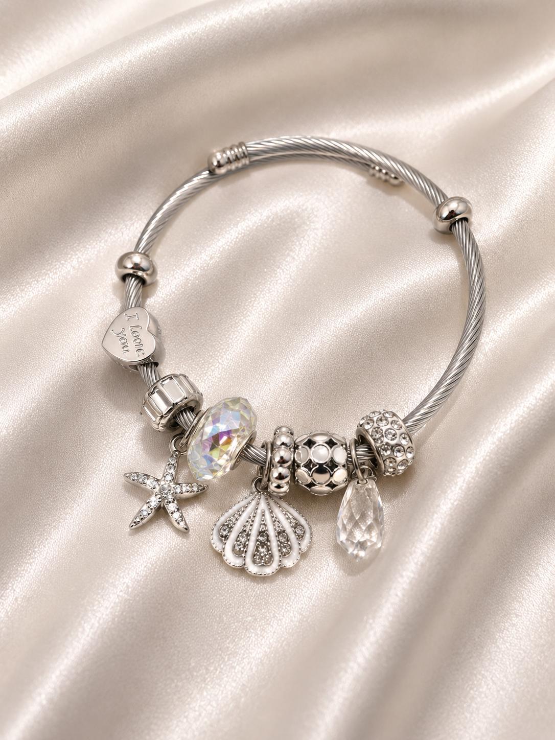 Pulseira Marinha Prateada